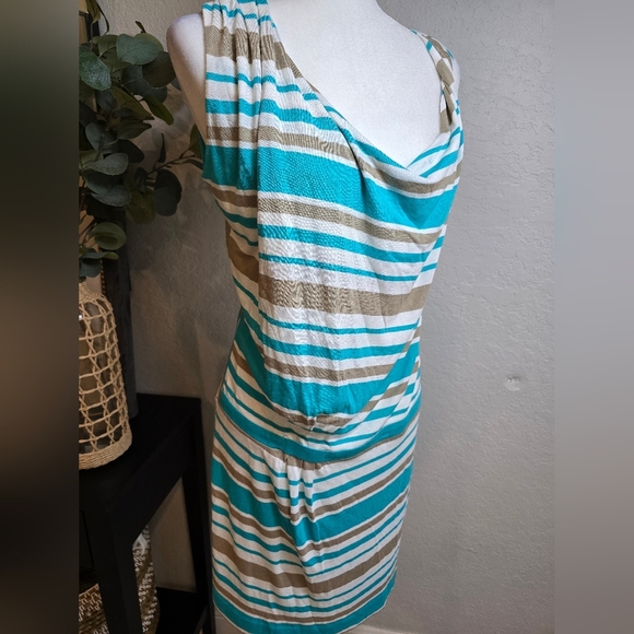 MNG By Mango Asymmetrical Stripes Mini Dress Size S - Picture 7 of 8